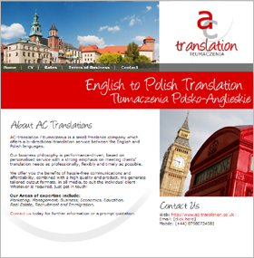 Ac-Translation.co.uk: Website Screenshot