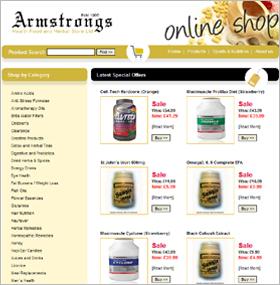 ArmstrongsHealth.co.uk: Website Screenshot