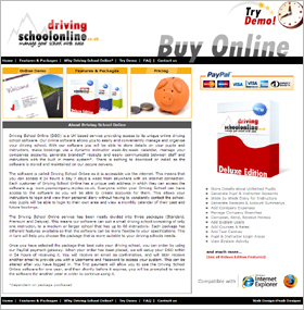 DrivingSchoolOnline.co.uk: Website Screenshot